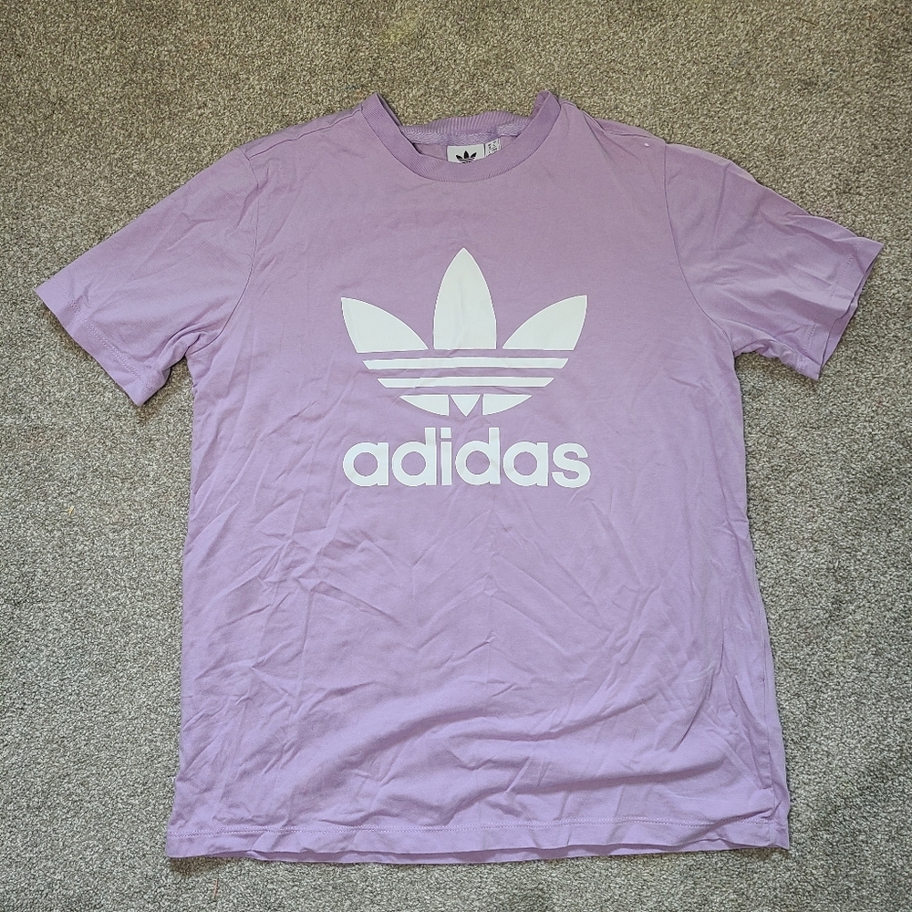Adidas Tshirt Lavender Purple Short Sleeve Large